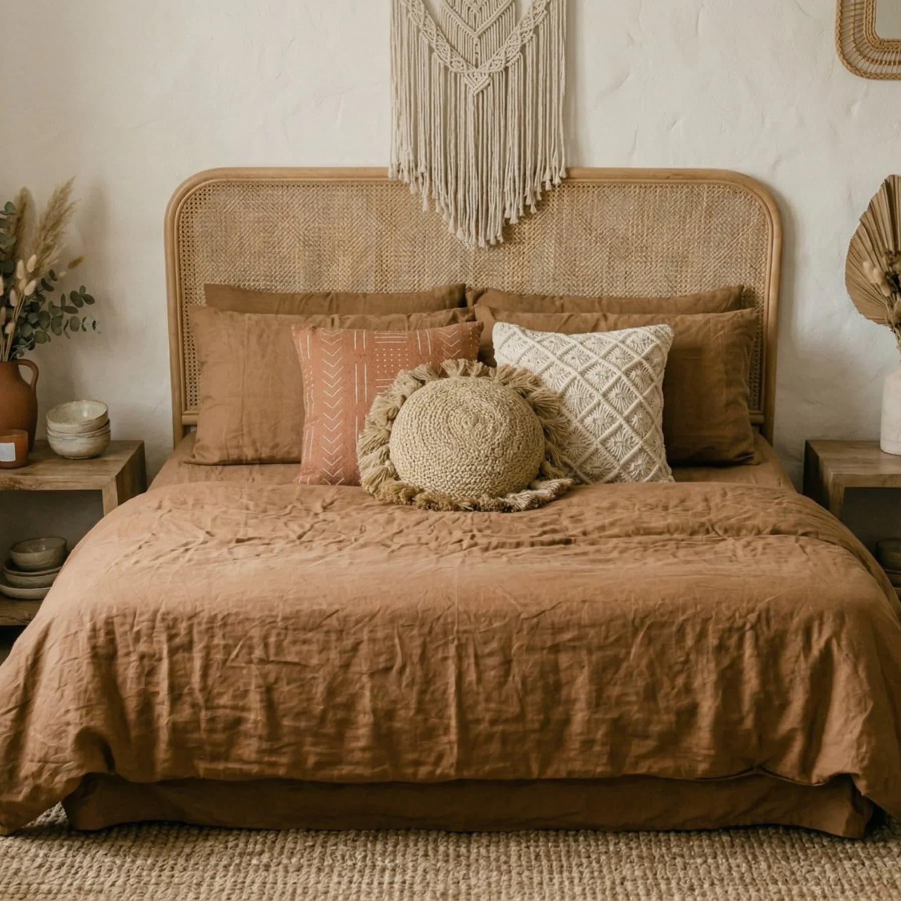 The Raw Terracotta | Linen Duvet Set